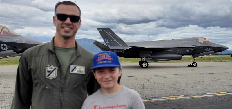 Nate Hale with Blacksheep Squadron Commander